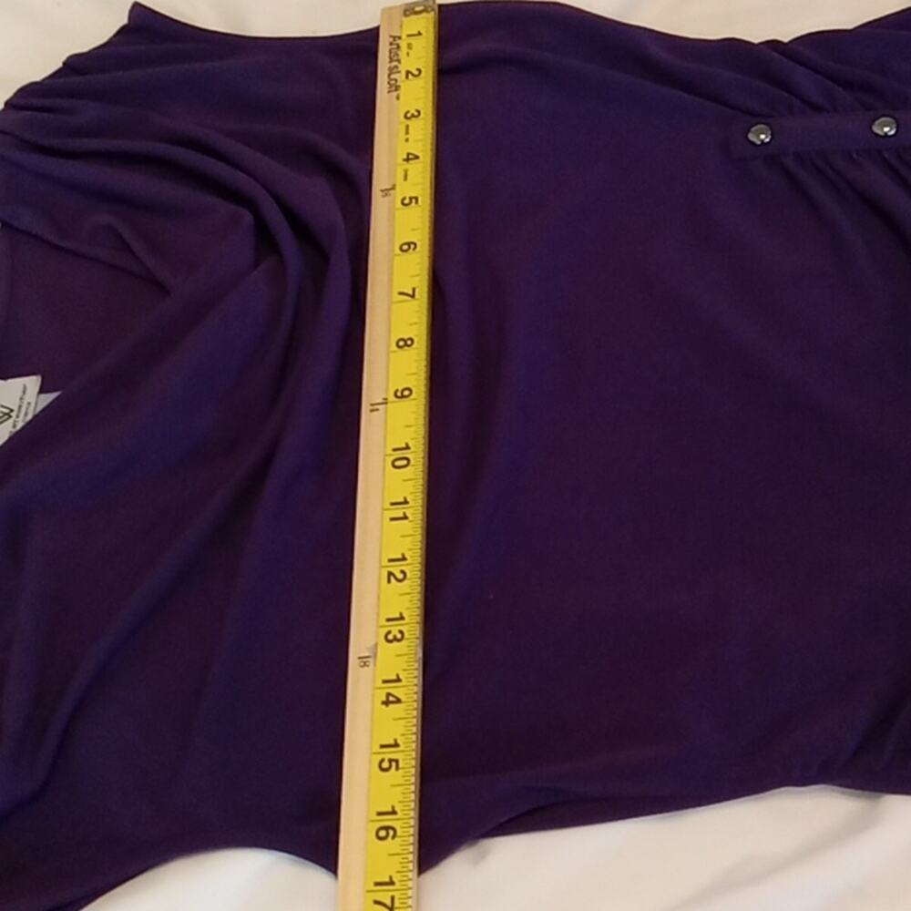 WORTHINGTON Women's Purple sleeveless cowlneck top with embellishment. Small. - Picture 6 of 8